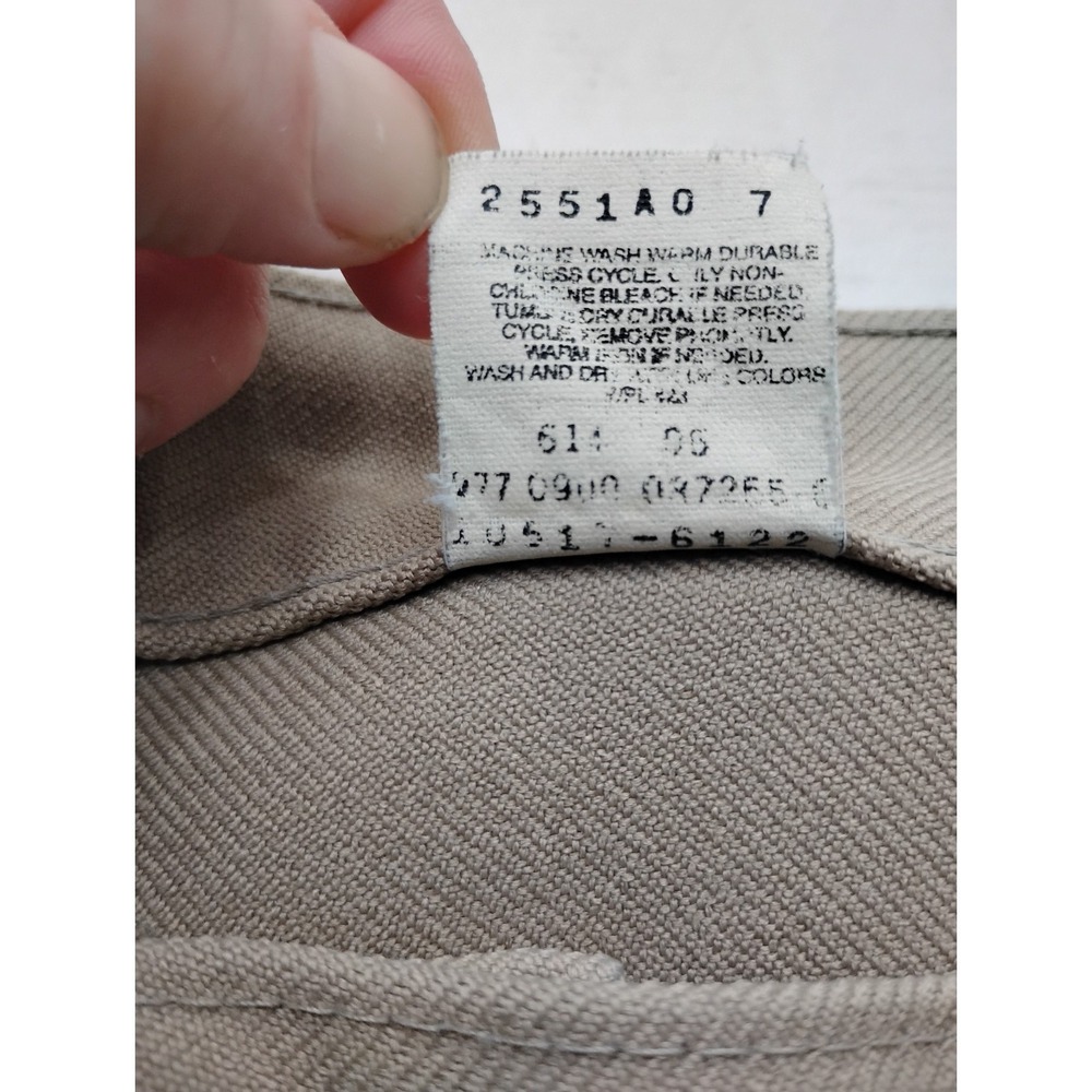 Levis Pants Mens 38x30 Tan Bootcut Polyester Dress Flat Front - Picture 4 of 11